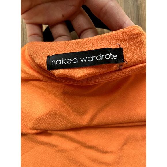 Naked Wardrobe - The NW Orange Sleeveless Bodycon Bodysuit Size Large - Picture 5 of 5